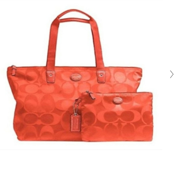Coach Handbags - Coach Nylon Packable Weekender Bag - RED ❤